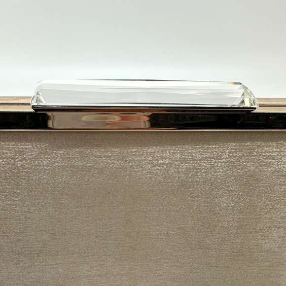 Glint Rhinestone Clasp Clutch Elegant Formal Evening Bag Champagne Party Wedding - Picture 3 of 13